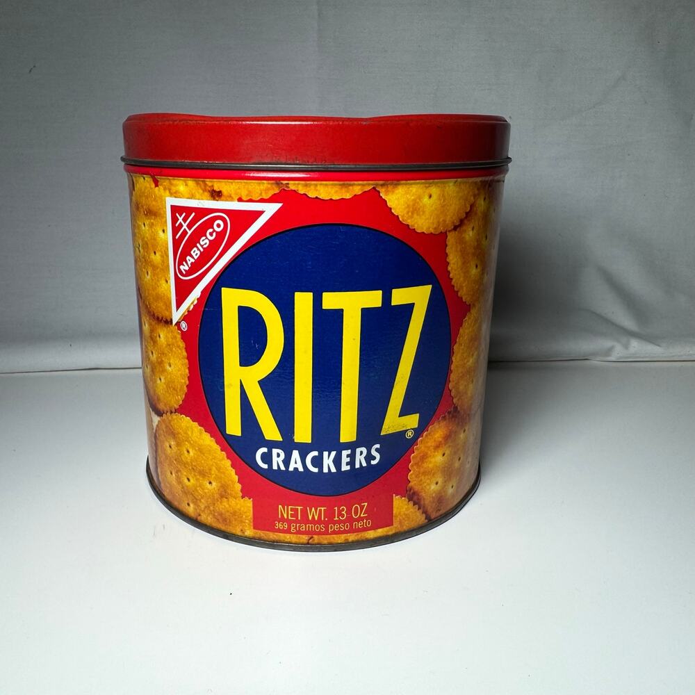 Ritz Nabisco Vintage Antique Metal Decorative Tin Kitchen Decor Storage Kitchen